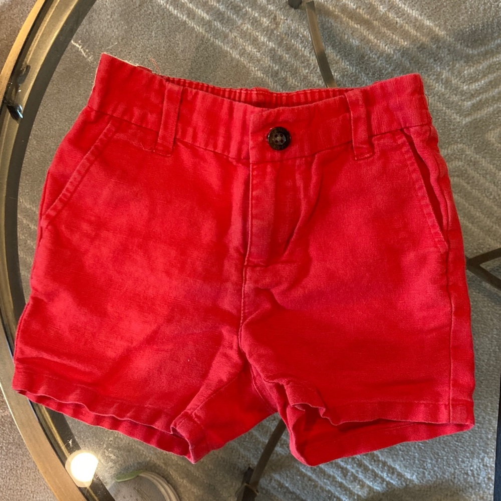Janie and Jack 12-18M Red Shorts